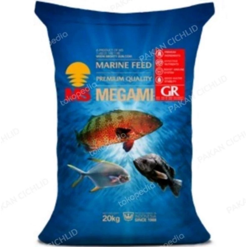 [PAKAN CICHLID] Pelet Ikan MEGAMI, singking (tenggelam) - 500 gr