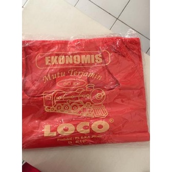 

Kantong Plastik Loco Merah Ekonomis uk. 40 (isi 50 lembar)