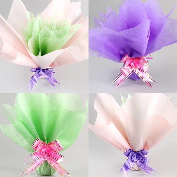 FLOWER WRAP NONWOVEN [53x48cm] - Buket Bunga Kertas Tisu Spunbond Tissue Paper Spider Sheet Bouquet Kain Bungkus Lembaran Gift Wrap Kado Florist Dekorasi Wrapping Pembungkus Kotak Pita