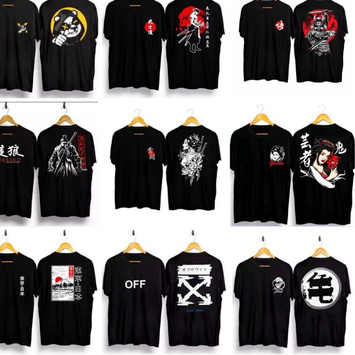 KAOS / KAOS DISTRO JEPANG / KAOS SABLON DEPAN BELAKANG [SGP.18Oc22ᴿ]