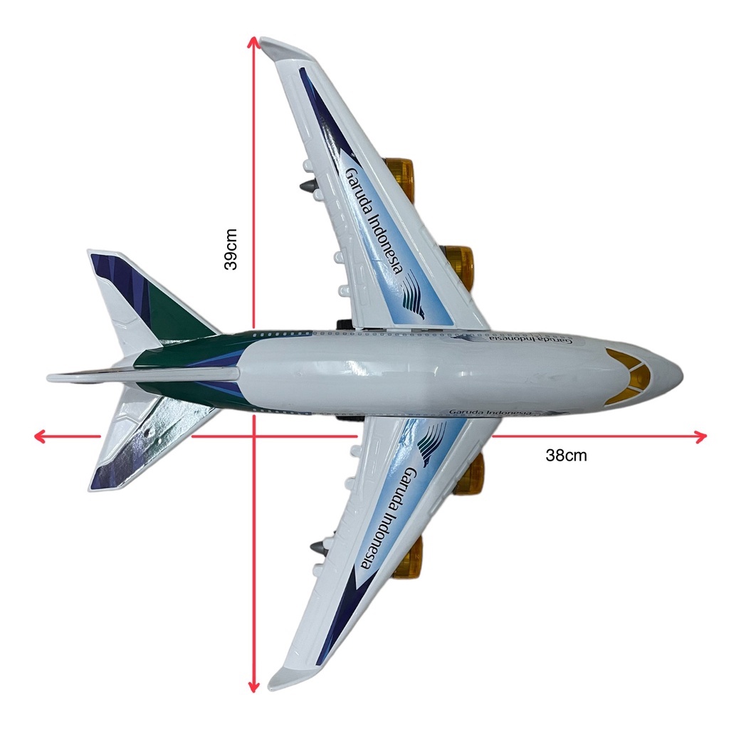 MAINAN ANAK PESAWAT AIRBUS JUMBO MASKAPAI PENERBANGAN FRICTION BPF2005