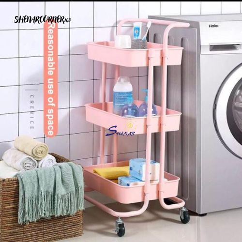 SHENAR RAK TROLI 3 SUSUN SALON DAPUR KAMAR TIDUR MANDI / TROLI SUSUN SERBAGUNA ROLLING STORAGE CART, SHENARCORNER168