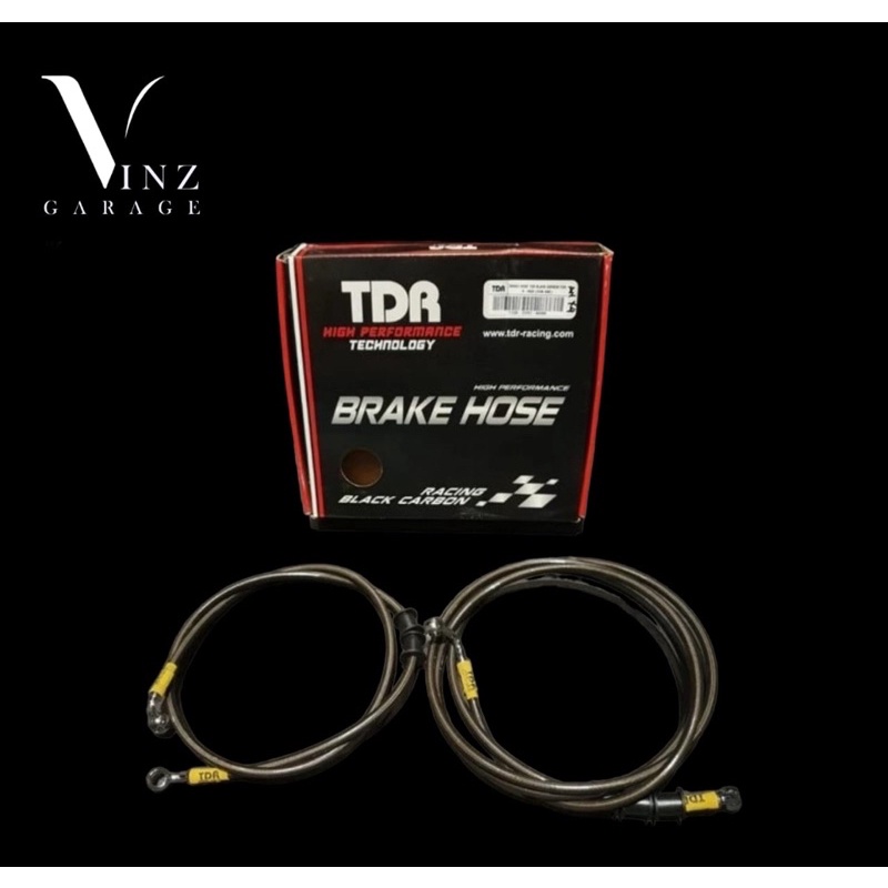 Selang Rem TDR Carbon Nmax Old / New Non ABS Depan Belakang Selang Rem Nmax Non ABS Black Carbon Nma