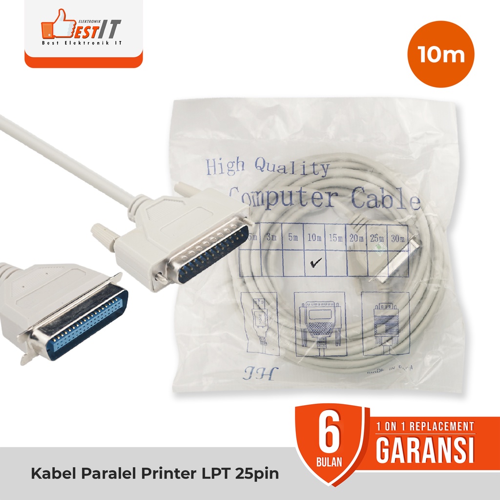 Kabel Paralel Printer LPT 25pin 10 Meter