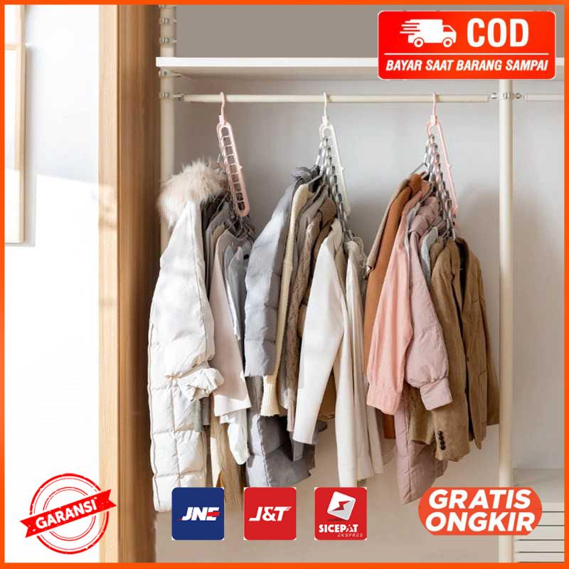 Magic Clothes Hanger Gantungan Baju Serbaguna 9 Lubang D4683