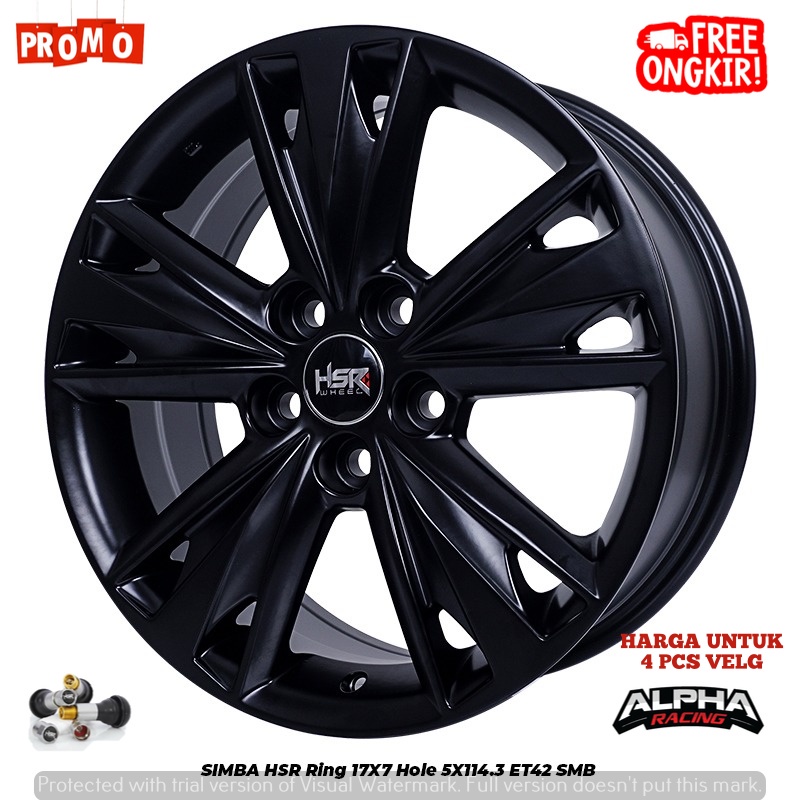 Velg Mobil Venturer Toyota Innova Reborn Ring17 Lebar 7 Black