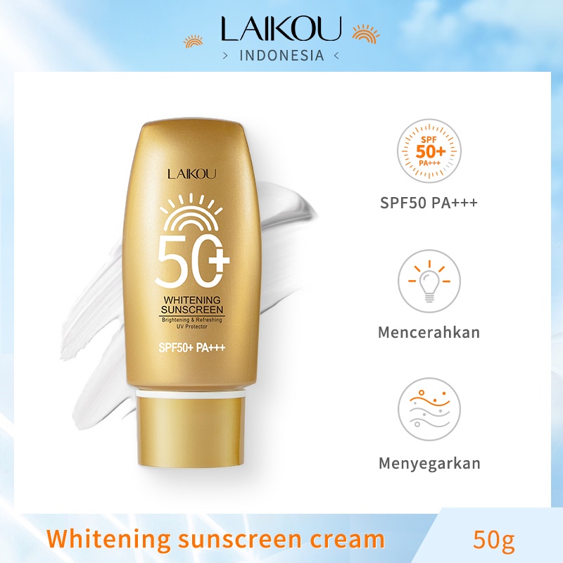 LAIKOU Brightening Sunscreen Melindungi dari Sinar Matahari Sunblock Spf 50 Sun Cream Wajah dan Tubuh