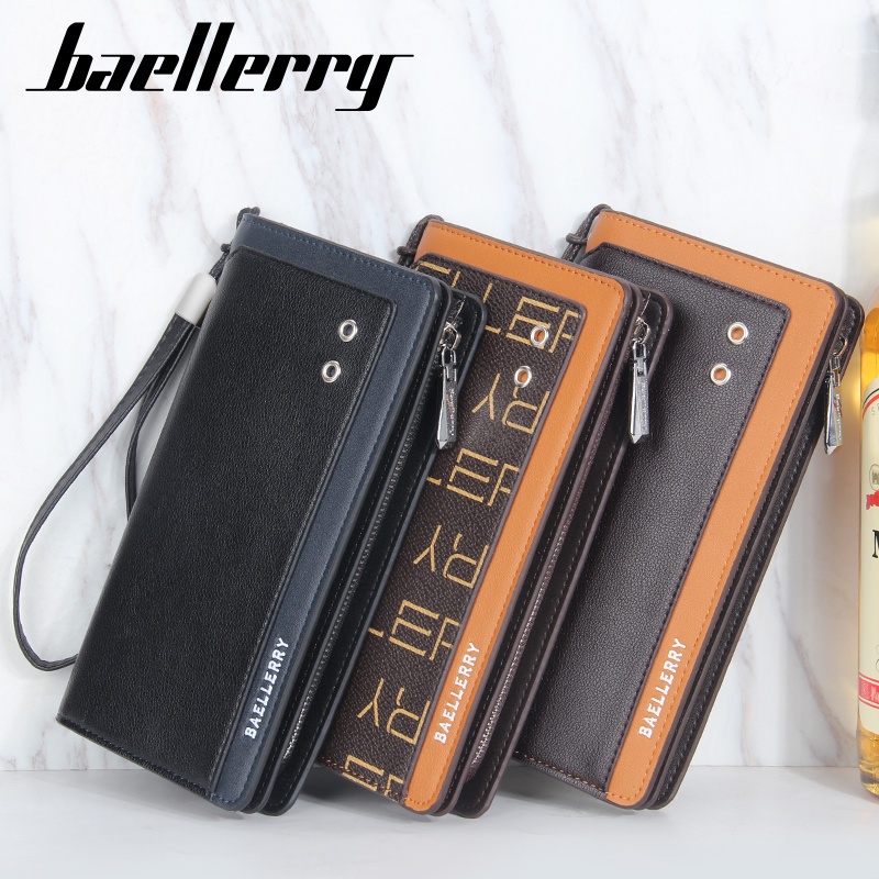BAELLERRY C2353 Dompet Pria Panjang Bahan Kulit PU Leather Premium WATCHKITE WKOS