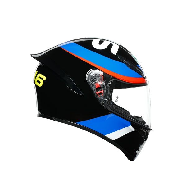 Helm A&amp;V K1 VR46 Sky Racing Team Helm Full Face Helm Cargloss