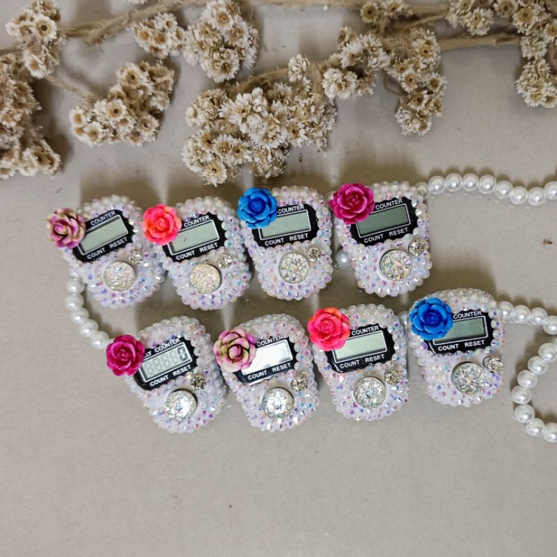 Tasbih Digital Swarovski - Edisi Mawar tasbih digital hias tasbih cantik tasbih murah