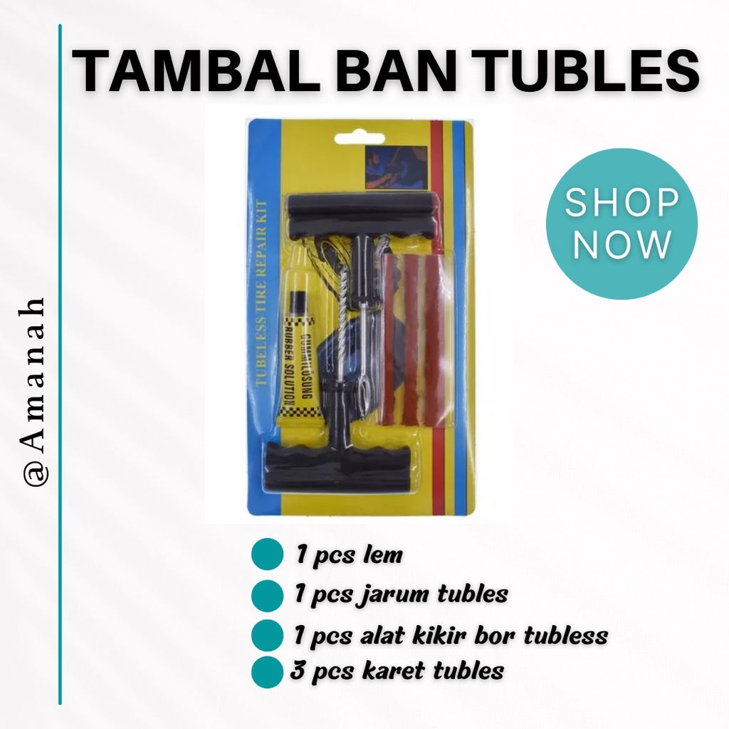 Paket Tambal Ban Tubles Mobil dan Motor