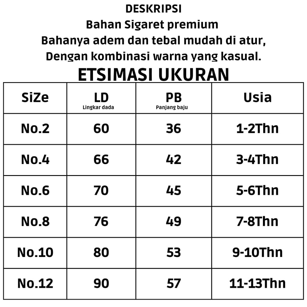 Kameja anak laki laki terbaru//kameja anak usia 1-13 tahun