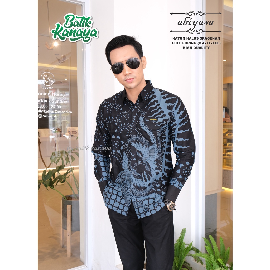 Kanaya - Kemeja Batik Pria Lengan Panjang Full Furing Motif ABIYASA