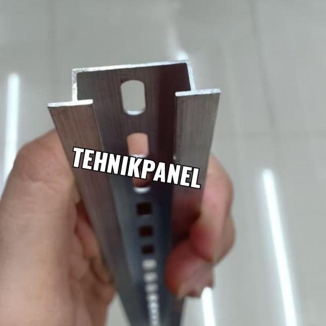 DIN RAIL OMEGA REL MCB 2 FUNGSI ALUMUNIUM REL