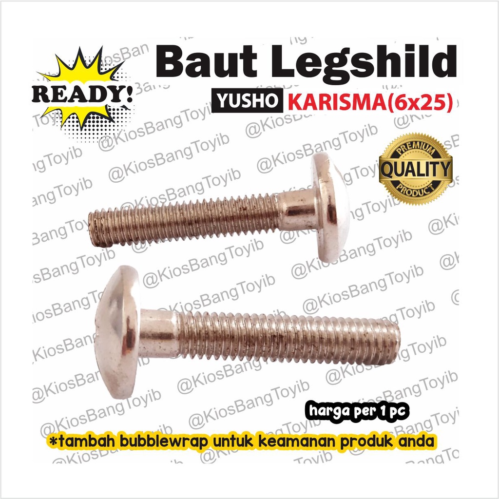 [1pc] Baut Tameng Body Visor LegShield Karisma Supra 6x25 (YUSHO)