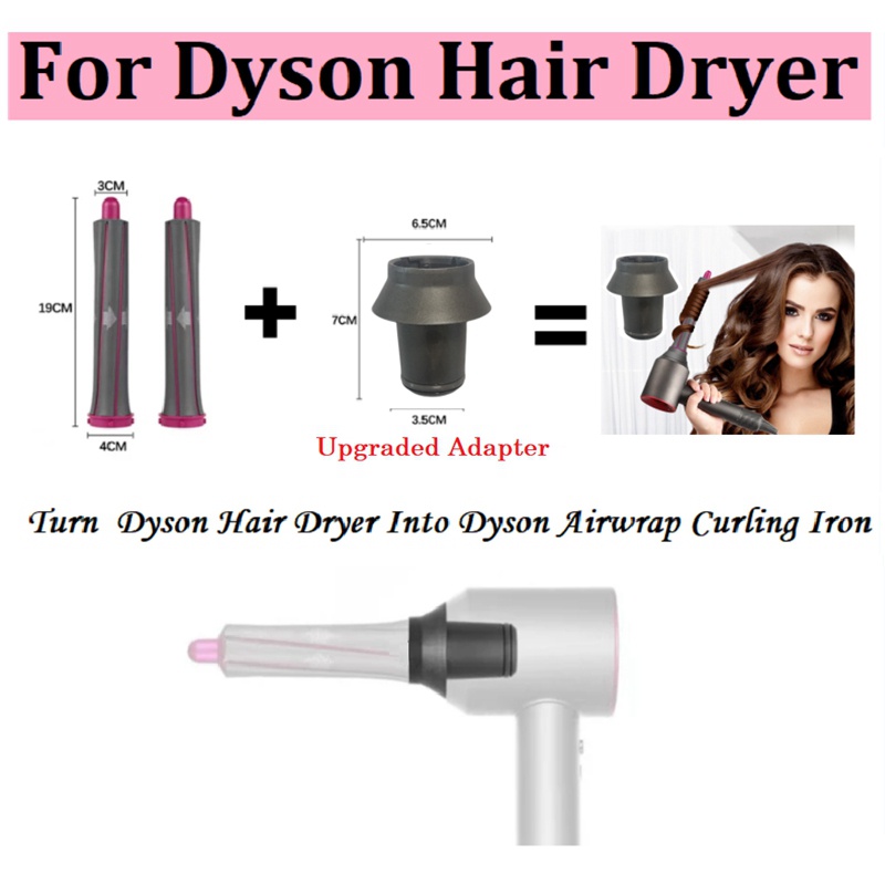 Untuk Airwrap Supersonic Hair Dryer Curling Attachment Hair Curling Barrels Dan Adaptor Cylinder Comb Styler Tool