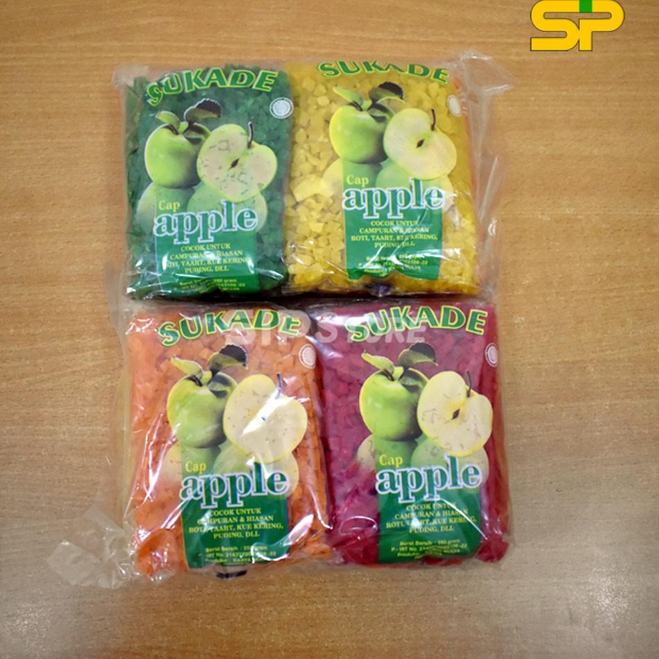 

✨Original✨ SUKADE APPLE MIX 1kg / Manisan Pepaya / Hiasan Kue / Manisan Buah Kering grosir