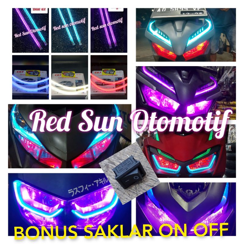 Alis LED DRL RGB Remote + demon devil eye Nmax Aerox Vario 125 150 160 CBR Beat fi R15 V3 V4