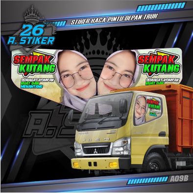 Stiker Decal Kaca Pintu All Truck Canter, Ragasa, Umplung, Giga, Dyna, Elf Macan Dll Custom Bisa Req