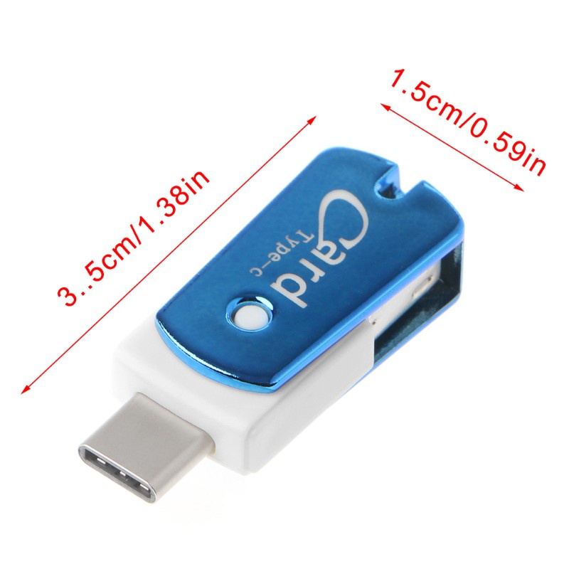 USB 3.0 Type C Dual Use 2 in 1 OTG Card Reader USB 2.0 Adapter Microsd TF Cardreader Type-C Tipe C