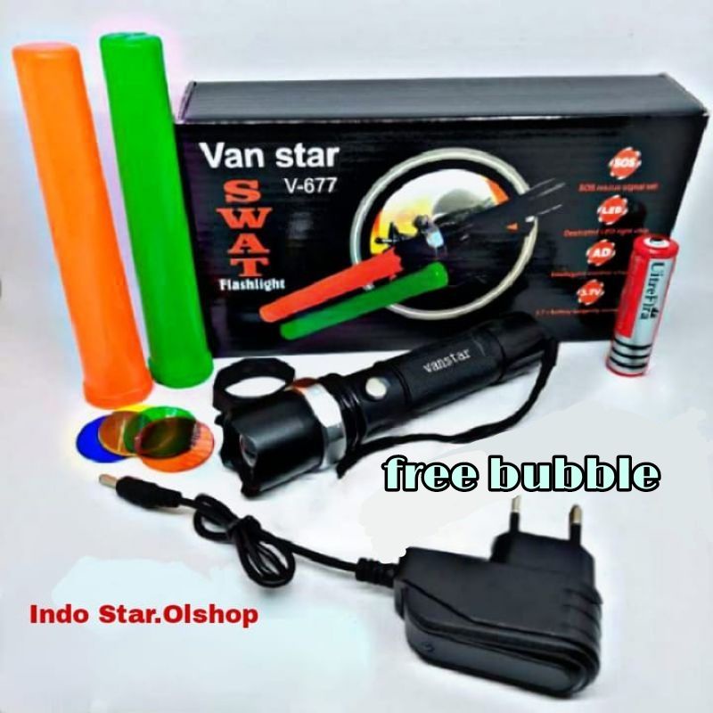 Senter SWAT POLICE V-677⭐ IndoStar ⭐