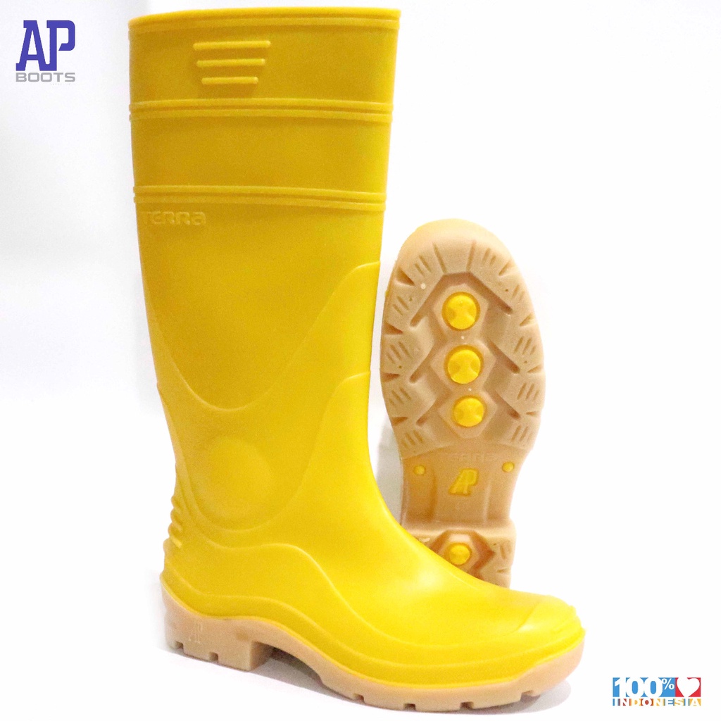 AP TERRA YELLOW 39-42 - SEPATU BOOT SAFETY KARET -  AP BOOTS