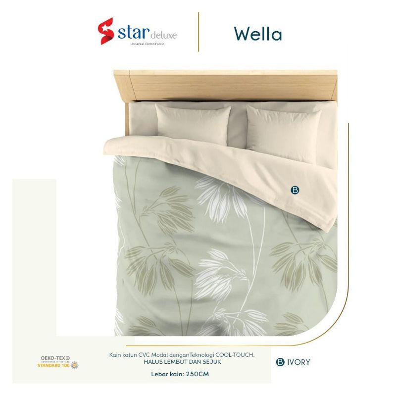 Sprei Homemade Bahan Katun CVC Motif Wella by STAR