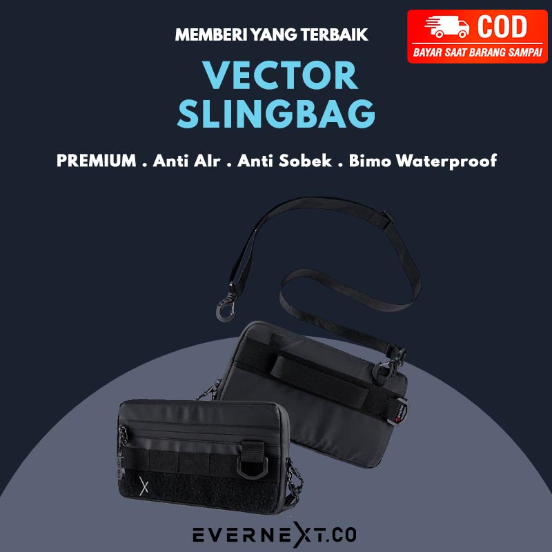 Tas Selempang Anti Air VECTOR Sling Bag Wallet Waterproof Anti Robek  Anti Maling