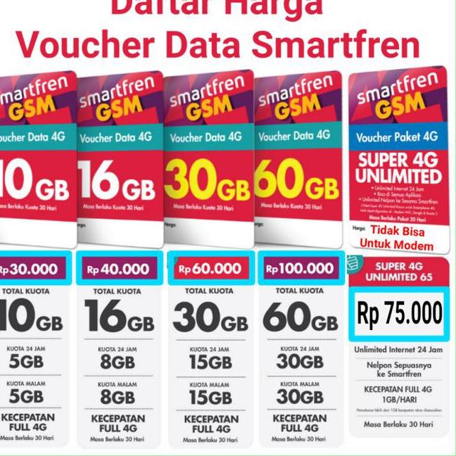 Ready Stok Kartu Smartfren 4G Connex EVO Perdana Khusus MiFi Modem WiFi Andromax - EVO 2.5GB 