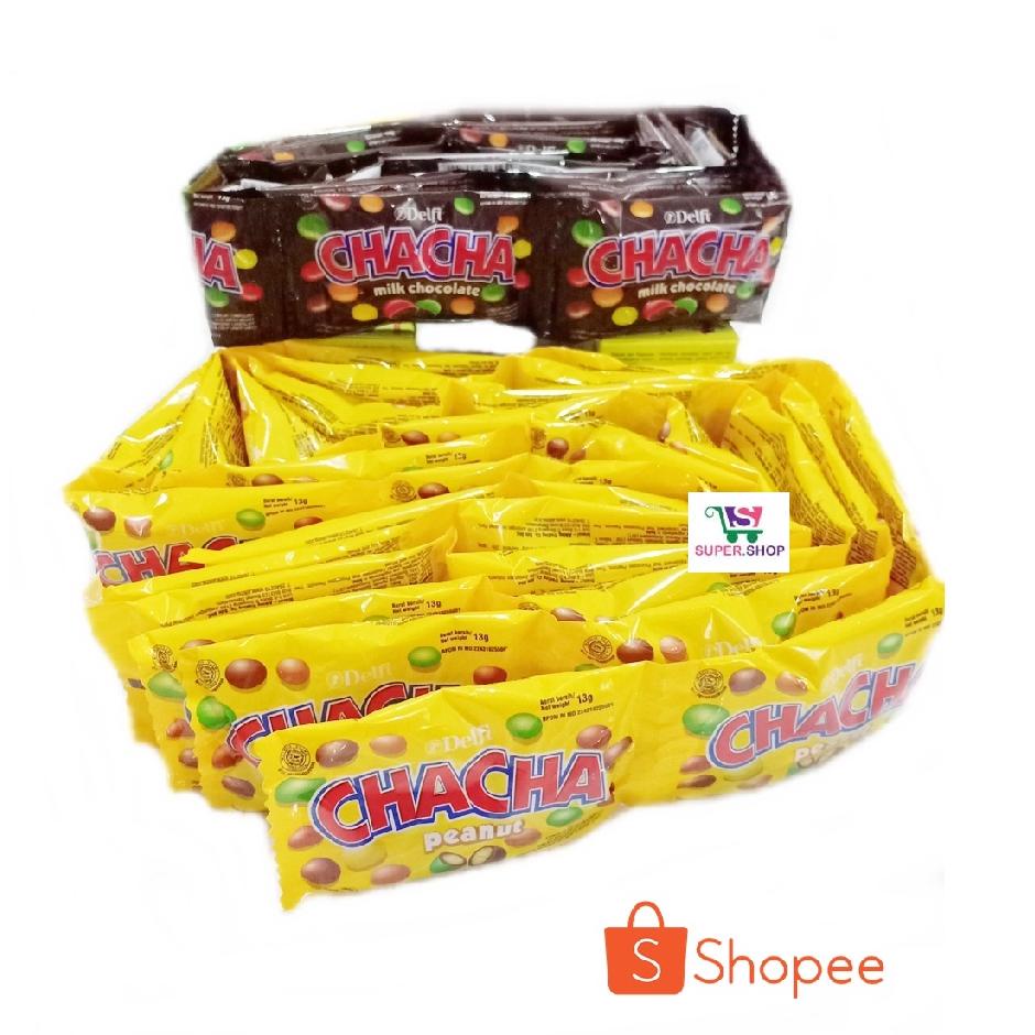 

IDb0B5n--Delfi CHACHA Milk Chocolate / Peanut (isi 30 pcs) . Cokelat CHA CHA