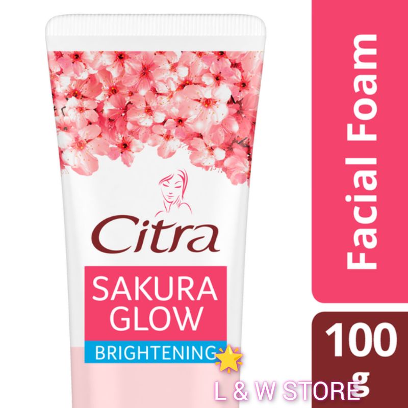 Citra Sakura Glow Brigtening Facial Foam 100 gr Sabun Cuci Muka