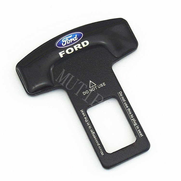 1 / 2Pcs Buckle Sabuk Pengaman Mobil Bahan Aluminum Alloy Untuk Ford Ecosport Focus Fiesta Ranger Everest Mustang