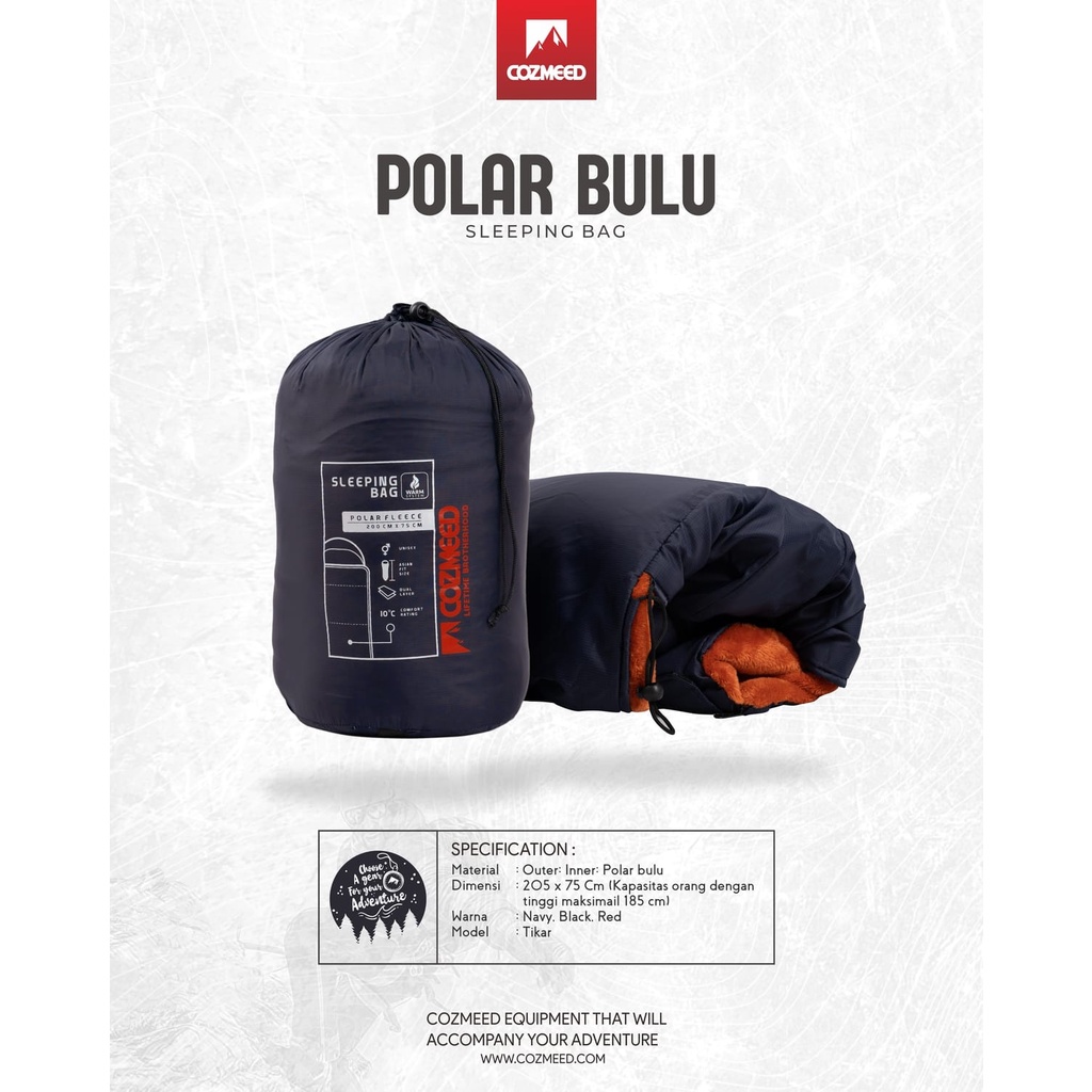 Jual Sleeping Bag Polar Bulu Model Tikar Original By Cozmeed Shopee