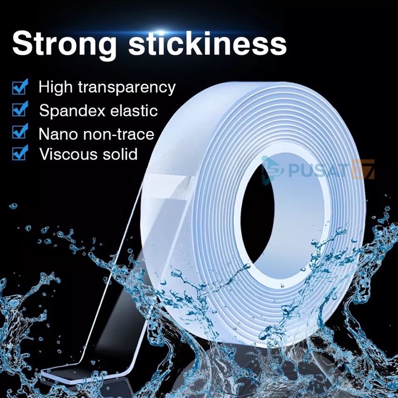 

New Bright Crown Nano Double Tape / Double Tape / Selotip Isolasi Bening Multifungsi