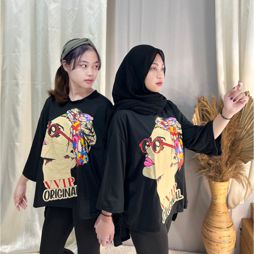 ATASAN KAOS OVERSIZE GLASSED GIRL / KAOS JUMBO XXXL