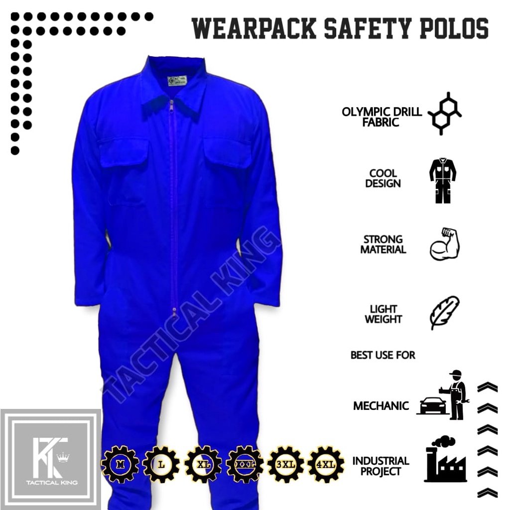 wearpack safety termurah / werapack kerja / wearpck bengkel / katelpak safety / seragam baju safety