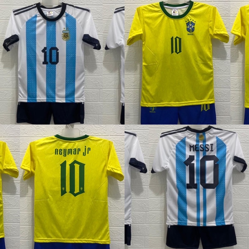 setelan anak timnas argentina brazil jerman perancis messi neymar world cup 2022 kids