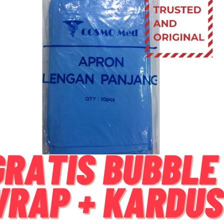 Hot Sale SERAGAM MEDIS APRON GOWN MEDIS COSMO MED APRON LENGAN PANJANG ISI 10