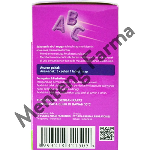 Sakatonik abc Rasa Anggur - Multivitamin Pertumbuhan Anak