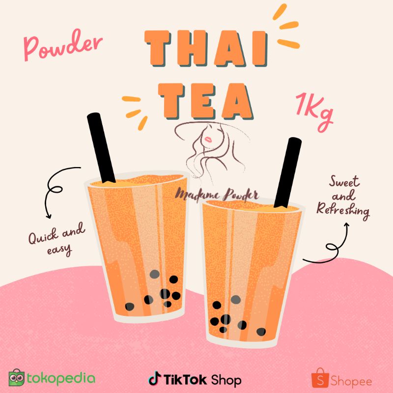 

Bubuk Minuman Thai Tea 1 Kg Madame Powder Drink Gresik