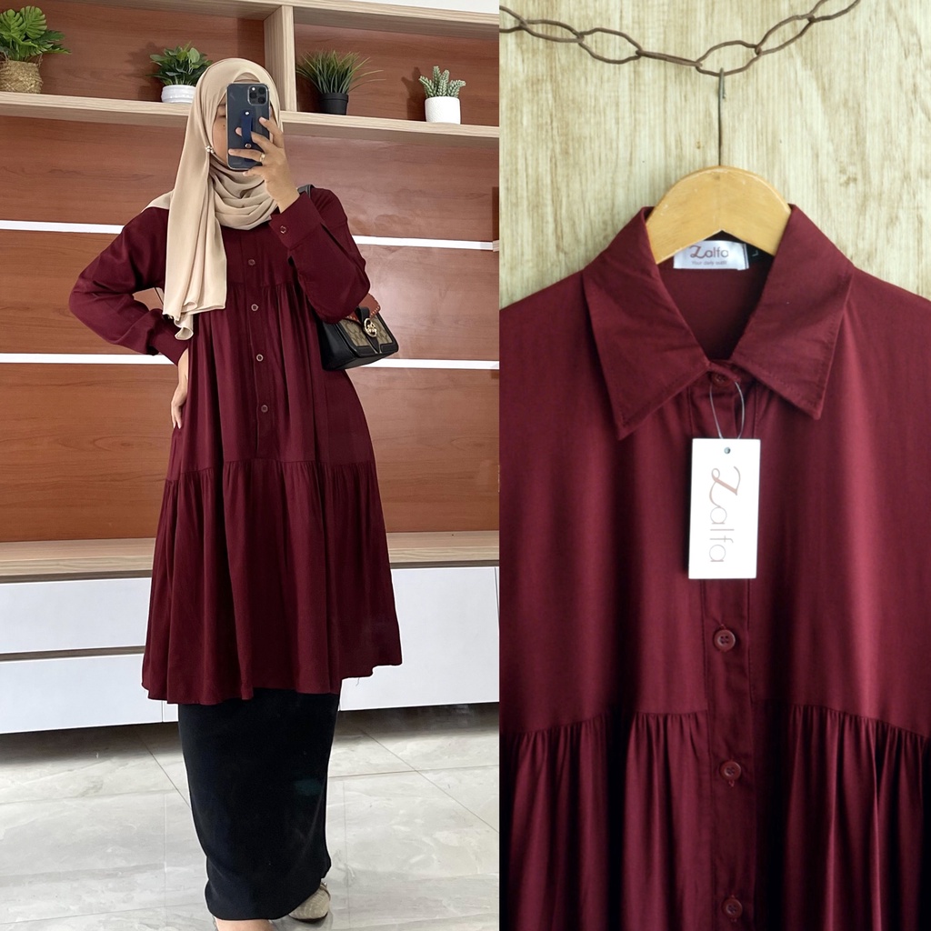 HARUKA tunik by ZALFA OUTFIT / Tunik rayon / tunik polos