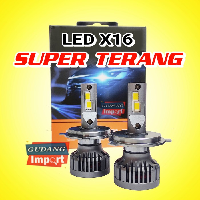 LAMPU LED MOBIL X16 H4 H11 H7 H1 H16 SUPER TERANG