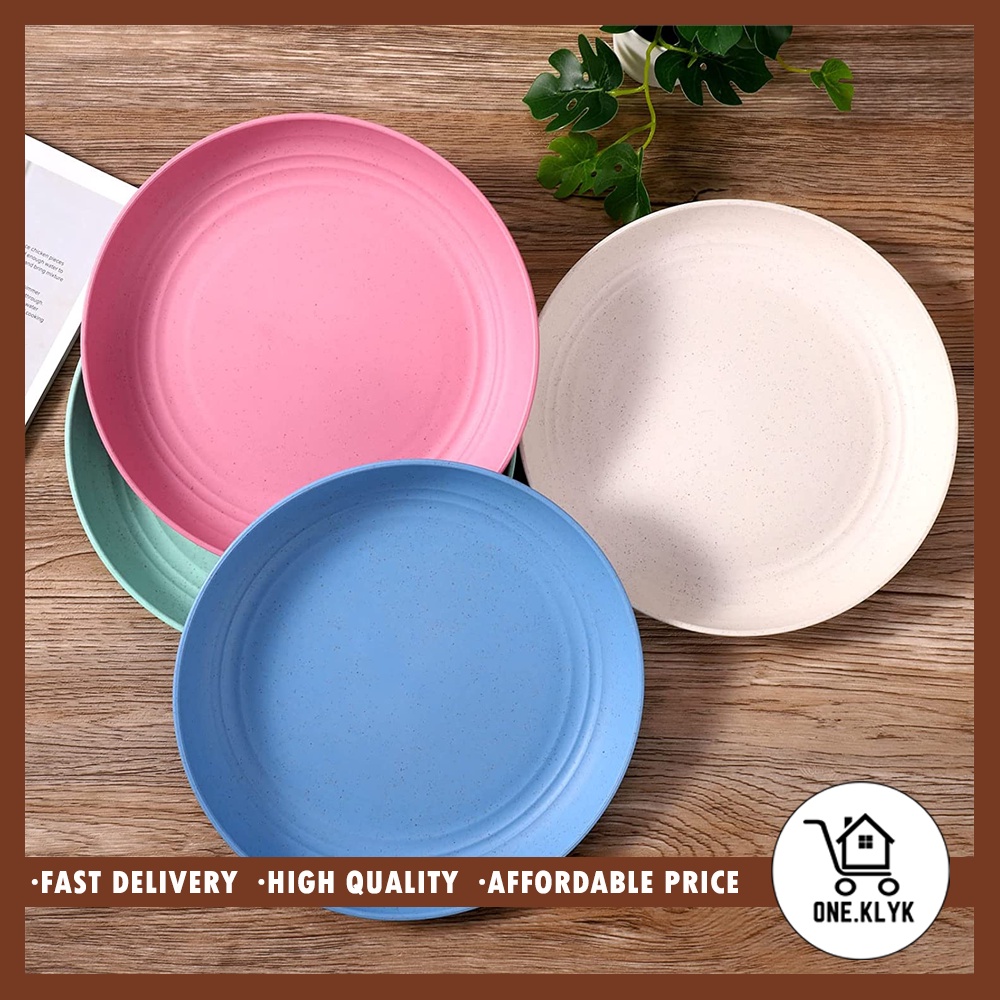 Piring Ukuran 25 cm | Piring Makan Piring Lauk Anti Pecah | Piring Makan Anak Wheat Straw Anti Pecah