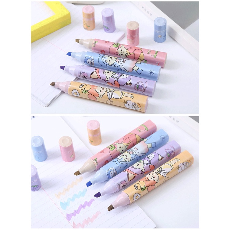 4 Pcs Highlighter Stabilo Set Warna Warni OSM-ST0067