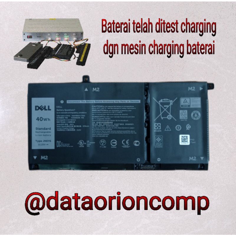 Baterai Battery Dell Latitude JK6Y6  3410 3510 5300 5301 5400 5401 5406 5402 5501 5502 5408 5409 5508 5509 7405 7300 7306 7500 7506 series JK6Y6 CF5RH C5KG6 K3N6W H5CKD 9077G TXD03 7T8CD