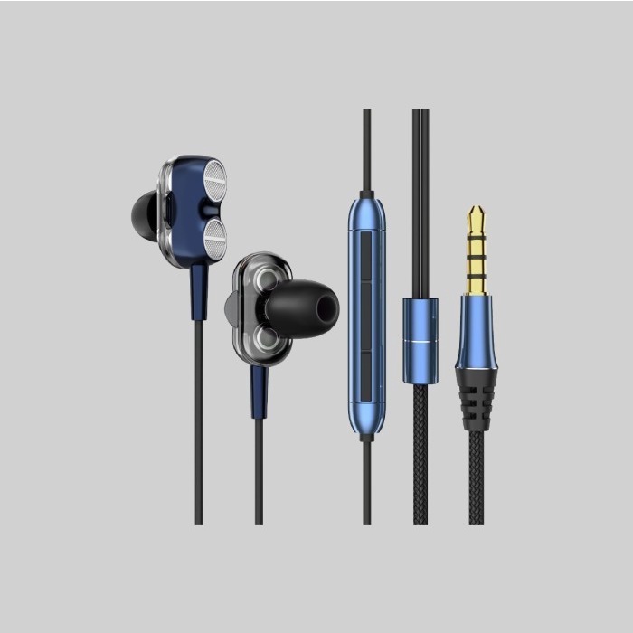 Earphone With Mic Gaming Rexus EP4 Dual Driver With Mic / EP-4 Gaming Earphone