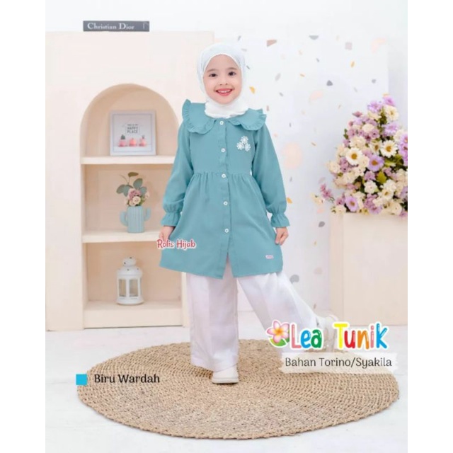 LEA TUNIK/STELAN ANAK /SETELAN ANAK PEREMPUAN/BAJU ANAK PEREMPUAN /PAKAIAN ANAK PEREMPUAN/TUNIK ANAK/TUNIK KEKINIAN