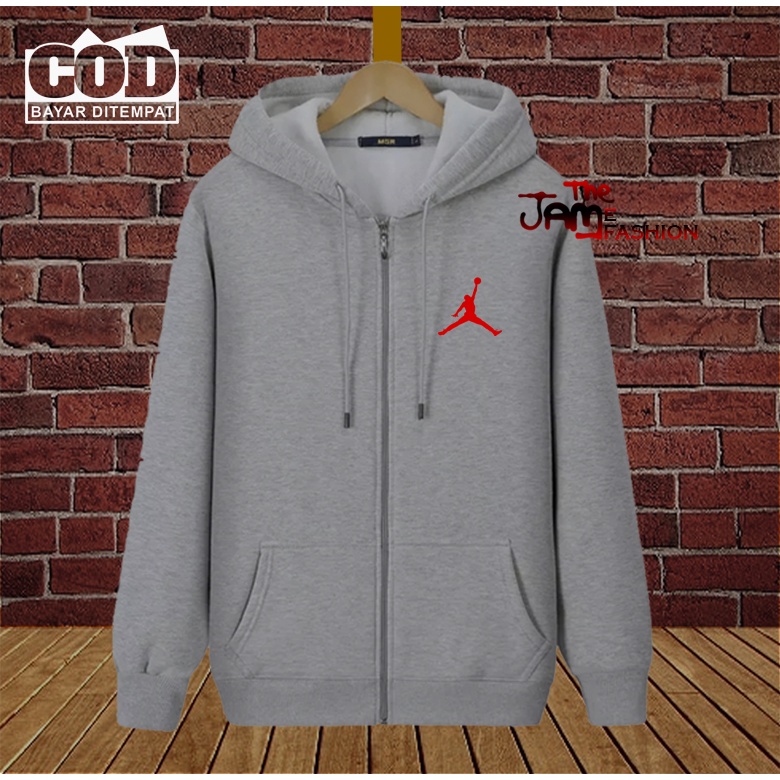 Promo Cod J@ket Resleting Distro Jordan Logo Quality Merah Premium Quality Sweater Tulisan Sweater K