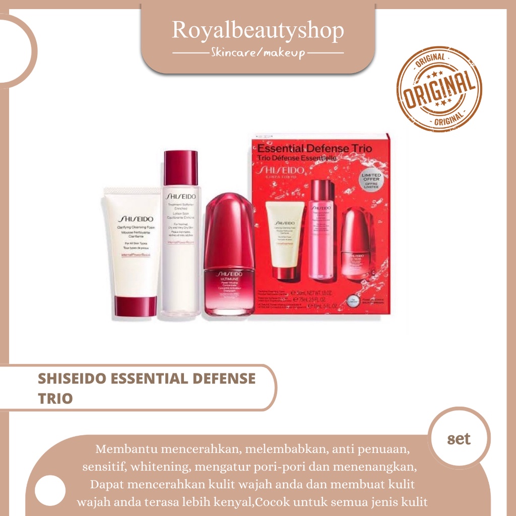 PROMO Shiseido Essential Defense Trio Set