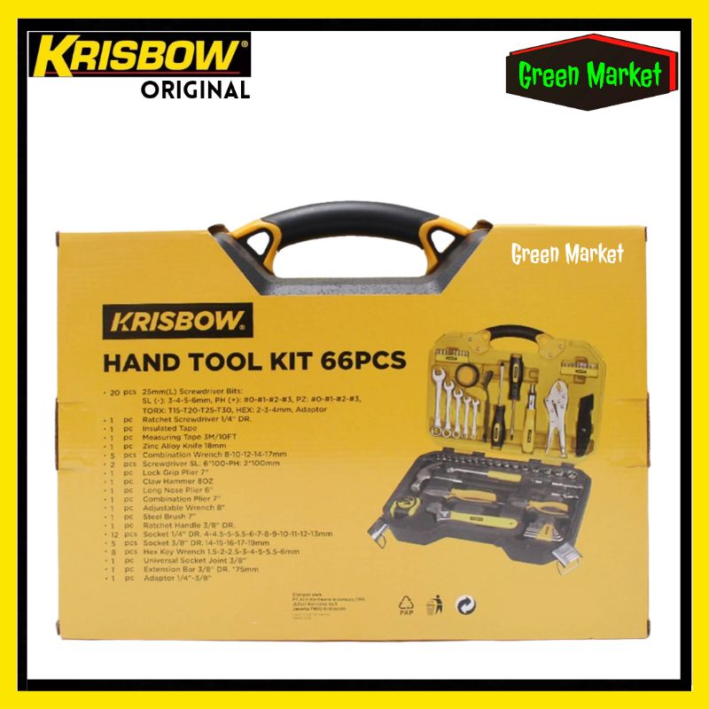 Krisbow Tool Set 66 pcs || Tool Kit Krisbow Set